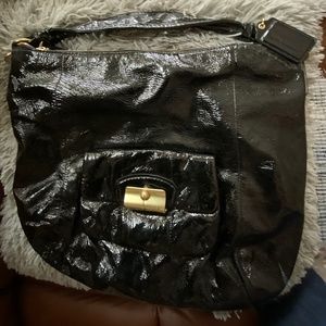 Coach Kristin 16013 Black Leather Large Shoulder Bag